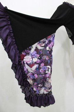 画像4: Qutie Frash / メッシュ着物袖トップス  黒×紫 H-25-12-03-067-QU-TO-KB-ZH