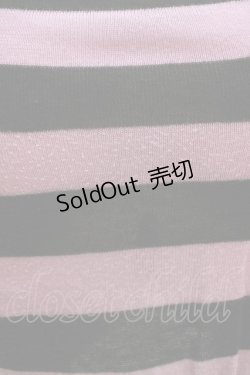 画像4: ALGONQUINS / フード付きボーダーニットカーディガン F 黒×ピンク H-25-12-03-071-AL-TO-KB-ZH