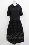 画像1: Jane Marple / ヴィンテージストライプレースコラボレーションドレス  ブラック×ブラック H-25-12-03-009-JM-OP-KB-ZT120 (1)