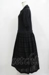 画像2: Jane Marple / ヴィンテージストライプレースコラボレーションドレス  ブラック×ブラック H-25-12-03-009-JM-OP-KB-ZT120 (2)