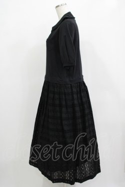 画像2: Jane Marple / ヴィンテージストライプレースコラボレーションドレス  ブラック×ブラック H-25-12-03-009-JM-OP-KB-ZH