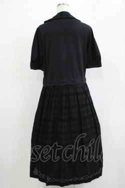 画像3: Jane Marple / ヴィンテージストライプレースコラボレーションドレス  ブラック×ブラック H-25-12-03-009-JM-OP-KB-ZH
