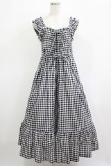 Jane Marple / シャーリングギンガムキャミソールドレス  ブラック H-25-12-03-010-JM-OP-KB-ZT1208H