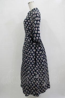 画像2: Jane Marple Dans Le Salon / Pieces of Flowersラウンドカラードレス  ネイビー H-25-12-03-012-JM-OP-KB-ZH
