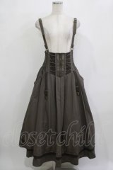 Rozen Kavalier / 天使フレームプリントサス付ロングスカート  カーキ H-25-12-03-013-OO-SK-KB-ZH