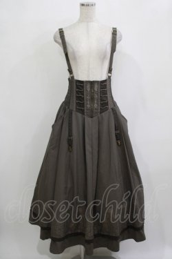 画像1: Rozen Kavalier / 天使フレームプリントサス付ロングスカート  カーキ H-25-12-03-013-OO-SK-KB-ZH