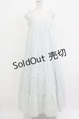 merry jenny / tulipジャガードティアードキャミワンピース FREE アイスブルー H-25-12-03-014-LO-OP-KB-ZH