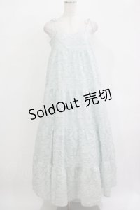 merry jenny / tulipジャガードティアードキャミワンピース FREE アイスブルー H-25-12-03-014-LO-OP-KB-ZH