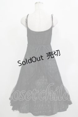 画像3: h.NAOTO / クロスキャミワンピース  黒 H-25-12-03-015-HN-OP-KB-ZH