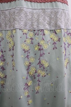 画像4: Ozz oneste / 枝垂れ桜切替ロングスカート  ミント H-25-12-03-018-OO-SK-KB-ZH