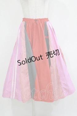 画像1: Candy Stripper / BRAVE DINOSAURスカート 2 レッド H-25-12-03-019-PU-SK-KB-ZH