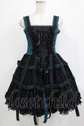 h.NAOTO / Deep Green Rose Bird Cage Dress  ブラック×グリーン H-25-12-03-020-HN-OP-KB-ZH
