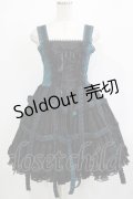 h.NAOTO / Deep Green Rose Bird Cage Dress  ブラック×グリーン H-25-12-03-020-HN-OP-KB-ZH