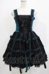 画像1: h.NAOTO / Deep Green Rose Bird Cage Dress  ブラック×グリーン H-25-12-03-020-HN-OP-KB-ZH (1)