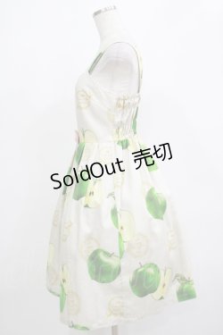 画像2: Emily Temple cute / Apple Stampノースリーブワンピース  グリーンアップル H-25-12-03-022-ET-OP-KB-ZT100