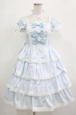 画像1: BABY,THE STARS SHINE BRIGHT / リボンミルキーシュガージャンパースカート Free サックス H-25-12-04-001-BA-OP-NS-ZH