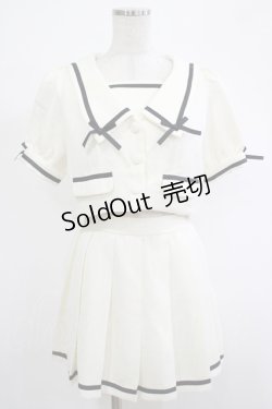 画像1: Honey Cinnamon / ポイントリボンセーラーセットアップ Free オフ/ブラック H-25-12-04-027-LO-OP-NS-ZH