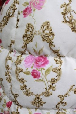 画像4: JESUS DIAMANTE / ベルサイユダウンコート 38 新オーナメント柄ローズローズオフ白 H-25-12-04-031-JE-CO-NS-ZH