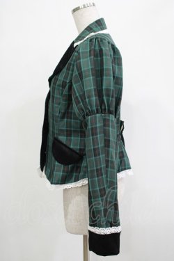 画像2: Eri Aino's collaboration / シャーロットの水曜日 ジャケット L グリーン H-25-12-04-035-PU-JA-NS-ZH