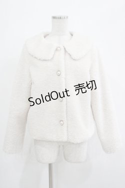 画像1: Ank Rouge / ショートボアジャケット M オフホワイト H-25-12-04-036-CA-JA-NS-ZH