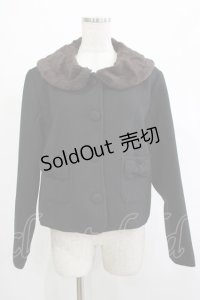 m petit by misako / AM*ファーエリショートJK M ブラック H-25-12-04-037-LO-CO-NS-ZH