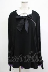 Favorite / れーかるるさんコラボグッズ オリジナル隠れうさぎのユニセックスオーバーニット M ブラック H-25-12-04-039-LO-TO-NS-ZH