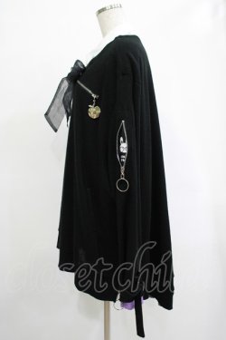 画像2: Favorite / れーかるるさんコラボグッズ オリジナル隠れうさぎのユニセックスオーバーニット M ブラック H-25-12-04-039-LO-TO-NS-ZH