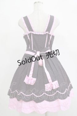 画像3: Angelic Pretty / うさぎちゃんポッケジャンパースカート Free ブラック/ピンク H-25-12-04-004-AP-OP-NS-ZH