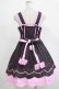 画像3: Angelic Pretty / うさぎちゃんポッケジャンパースカート Free ブラック/ピンク H-25-12-04-004-AP-OP-NS-ZH (3)