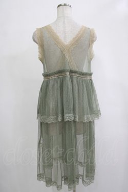 画像3: axes femme / ドットチュール重ねジレ M グリーン H-25-12-04-040-AX-TO-NS-ZH