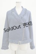 axes femme POETIQUE / フリルライダースジャケット M ブルー H-25-12-04-041-AX-JA-NS-ZH