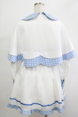 画像3: Jamie エーエヌケー / スピンドルワンピース+スカラップりぼんケープ M ホワイト/サックス H-25-12-04-042-LO-OP-NS-ZH