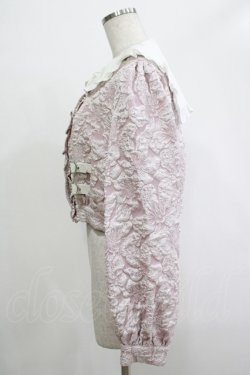 画像2: Ank Rouge / ジャガードハートベルトブルゾン M ピンク H-25-12-04-043-CA-BL-NS-ZH