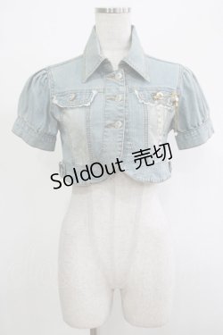 画像1: LIZ LISA / デニムジャケット Free ブルー H-25-12-04-044-LO-JA-NS-ZH