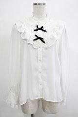 axes femme kawaii / クラシカルドールブラウス M オフ/ブラック H-25-12-04-049-AX-BL-NS-ZH