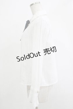 画像2: Blue rouge / リボンブラウス Free オフ/ネイビー H-25-12-04-051-CA-BL-NS-ZH