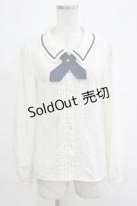 Amavel / クロスリボンタイブラウス Free アイボリー/ネイビー H-25-12-04-052-CA-BL-NS-ZH