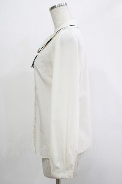 画像2: Amavel / クロスリボンタイブラウス Free アイボリー/ネイビー H-25-12-04-052-CA-BL-NS-ZH