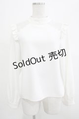 An MILLE / チュール切替ブラウス Free オフ H-25-12-04-053-EL-BL-NS-ZH