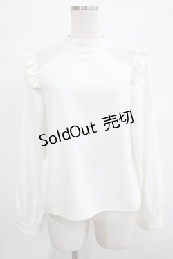 画像1: An MILLE / チュール切替ブラウス Free オフ H-25-12-04-053-EL-BL-NS-ZH