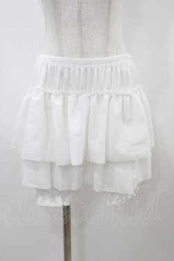 画像1: m petit by misako / ドロワーズセット L~LL ホワイト/ブラック H-25-12-04-1034-LO-PA-NS-ZH