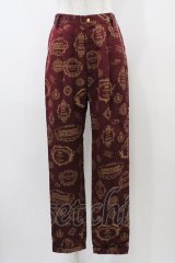 ALICE and the PIRATES / Vintage label stamp柄パンツ Free ボルドー H-25-12-04-1035-PA-PA-NS-ZH