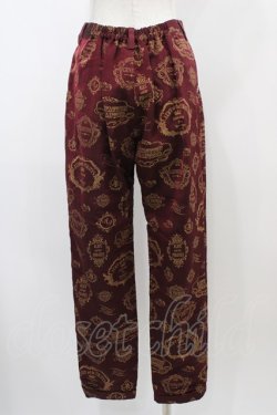 画像2: ALICE and the PIRATES / Vintage label stamp柄パンツ Free ボルドー H-25-12-04-1035-PA-PA-NS-ZH