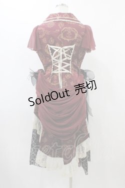 画像2: ALICE and the PIRATES / Vintage label stamp柄ベスト Free ボルドー H-25-12-04-1038-PA-JA-NS-ZH