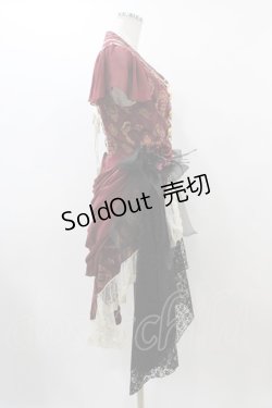 画像3: ALICE and the PIRATES / Vintage label stamp柄ベスト Free ボルドー H-25-12-04-1038-PA-JA-NS-ZH