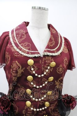 画像4: ALICE and the PIRATES / Vintage label stamp柄ベスト Free ボルドー H-25-12-04-1038-PA-JA-NS-ZH