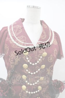 画像4: ALICE and the PIRATES / Vintage label stamp柄ベスト Free ボルドー H-25-12-04-1038-PA-JA-NS-ZH