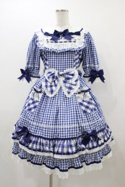 画像1: BABY,THE STARS SHINE BRIGHT / Milky Gingham Dollワンピース Free ブルー H-25-12-04-1040-BA-OP-NS-ZH