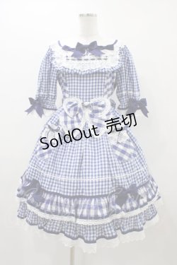 画像1: BABY,THE STARS SHINE BRIGHT / Milky Gingham Dollワンピース Free ブルー H-25-12-04-1040-BA-OP-NS-ZH