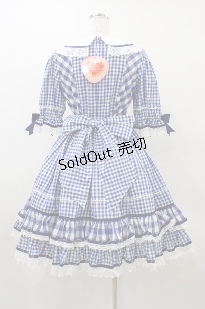 画像2: BABY,THE STARS SHINE BRIGHT / Milky Gingham Dollワンピース Free ブルー H-25-12-04-1040-BA-OP-NS-ZH (2)